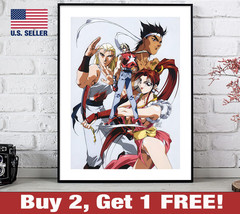 Fatal Fury Movie Poster 18&quot; x 24&quot; Print Masami Obari Anime Art Retro 90s Mai 3 - £10.60 GBP