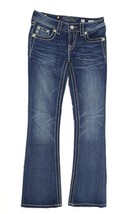 Miss Me Signature Rise Boot Cut Blue Denim Jeans Back Flap Pockets Wms S... - £40.63 GBP