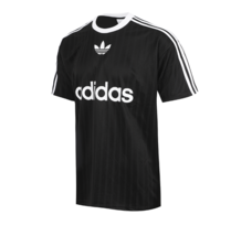 adidas Adicolor Jersey Men&#39;s Sports T-Shirts Casual Tee Black Asia-Fit IU2341 - £45.74 GBP