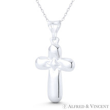 Bubble Cross Fancy Modern Christian Pendant in Solid Italy .925 Sterling Silver - £13.99 GBP+