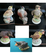 BOEHM CERAMIC BABY BIRDS SCULPTURES FLEDGLING, ROBIN, GOLDFINCH,  CRESTE... - $144.97 CAD
