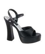 DEMONIA DOL09/B/PU Womens Sexy Black 5&quot; Chunky Heel Platform Sandals Hee... - $1,296.94 MXN