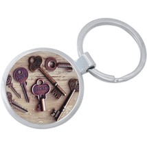 Old Keys Vintage Keychain - Includes 1.25 Inch Loop for Keys or Backpack - £8.42 GBP