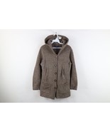 Vintage Pendleton Womens Medium Lambswool Blend Knit Hooded Cardigan Swe... - $59.35