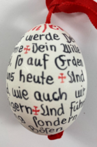 Vintage Handwritten German Easter Egg Shape Decoration - £19.77 GBP
