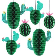 , Cactus Centerpieces For Fiesta Party Decorations - Pack Of 6 | Cactus Honeycom - £23.48 GBP
