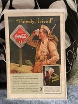 1942 VTG Coke Coca Cola Soda Orig Magazine Ad Print Howdy Friend Army Man - £7.50 GBP