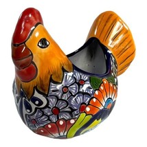Large Hen Colorful Chicken Large Talavera Southwest Planter Made In Mexico 9” - £59.78 GBP