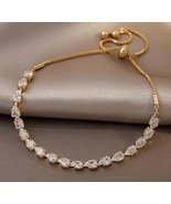 Elegant adjustable bracelet with zircons. / Pulsera elegante ajustable c... - $20.00