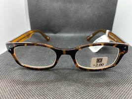 $28 NWT Corinne McCormack Women&#39;s Reading Glasses +2.00 Readers brown - £7.96 GBP
