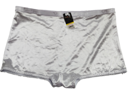 White Satin Booty Boy Shorts shiny Sissy Bikini Panties XL XXL Viola&#39;s S... - $24.74