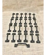 100 Cast Iron TINY RUSTIC Handles Gate Pull Shed Door Handles Window Scr... - £87.16 GBP