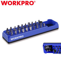 WORKPRO Magnetic Hex Bit Organizer Screwdriver Drill Bit Holder Tray for... - £24.03 GBP