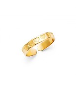 14K Yellow Gold Heart Toe Ring - €159,59 EUR