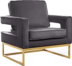 Noah Collection Modern | Contemporary Velvet Upholstered Accent Chair Wi... - $679.99