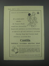 1954 Cussons Imperial Leather Shaving Soap Ad - Great Elizabethans - £14.72 GBP