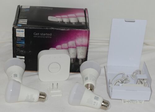 Philips Hue 9290024687 E26 Bulbs 10.5 Watt 1100 Lumens Smart Control Starter Kit - $119.99