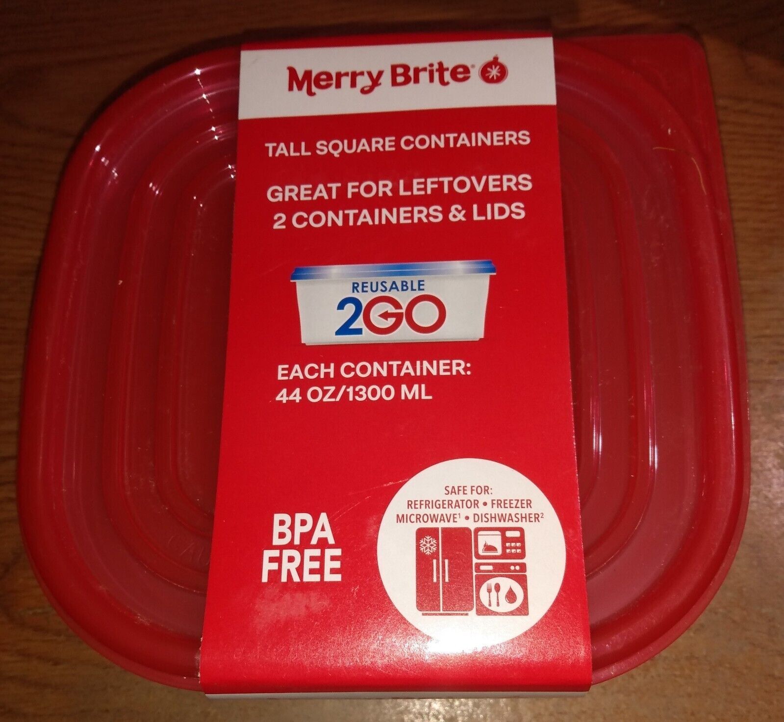 Home Smart 2GO 2Pk 48 Oz. Snack Reusable Food Container With Lids - BPA ... - $4.00