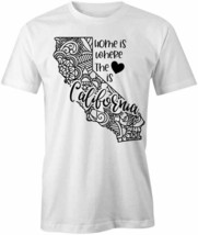 State Mandala California T Shirt Tee Short-Sleeved Cotton Clothing Heart S1WSA769 - £12.73 GBP+