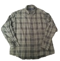 Arrow Blue Jean Company Mens Flannel Shirt Size Large Green Long Sleeve - $8.66