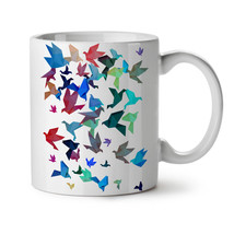 Origami Bird Art NEW White Tea Coffee Mug 11 oz | Wellcoda - £12.54 GBP