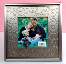 Pewter Picture Frame with Flowing Design. 8.5&quot; x 8.5&quot; (displays a pic 5&quot; x 5&quot;) - £14.92 GBP