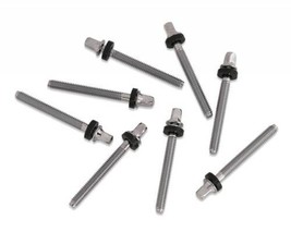 PDP 12-24 Standard Tension Rods, Chrome, 50mm, 8 Pack - £6.28 GBP