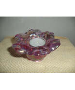 2 Pink Iridescence Flower Shaped Candle Holders - $29.99