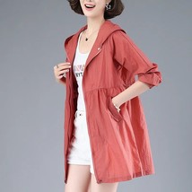 2023 New Summer Medium Long Sun Protection Clothing Female Thin Jacket Loose Hoo - £18.75 GBP