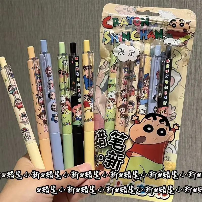 Crayon Shin-Chan Cute Cartoon Press Neutral Pen Kawaii Black Pen Adorkable - £9.93 GBP