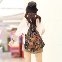 2022 New Retro Printed Shoulder Bag Women Backpack Large Capacity Travel Bags Le - £77.41 GBP