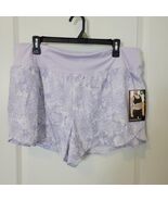 Avia Active Running Shorts Women&#39;s 3XL Lavender Reptile Snake  Zip Pocke... - $223.17 MXN