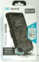 GENUINE Speck Presidio ULTRA Case with Holster for iPhone X - Black - £11.40 GBP