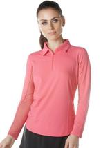 NWT Ladies IBKUL SOLID WATERMELON Long Sleeve Polo Golf Shirt - S M L XL XXL image 2