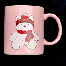 Santa Bear Coffee Mug Vintage 1985 Pink Dayton Hudson 80s Made In Japan - £11.76 GBP