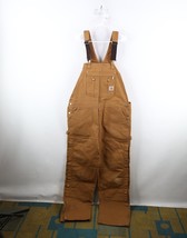 Vtg Carhartt Mens 40x32 Distressed Spell Out Double Knee Canvas Overalls... - £93.16 GBP