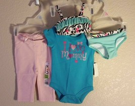 Lot of 3 New! INFANTS Baby GIRLS One-piece, Pink pants, OP Bikini - 0-3 Months - £8.69 GBP