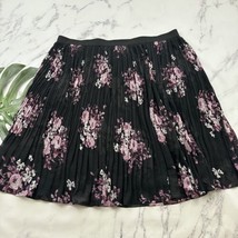 Torrid Accordion Pleated Midi Skirt Plus Size 5x Black Purple Floral A-Line - £22.41 GBP