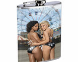 Brooklyn NY Pin Up Girls D6 Flask 8oz Stainless Steel Hip Drinking Whiskey - $16.78