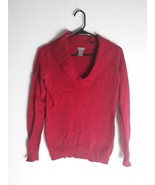 Ann Taylor Cowl Neck Red Sweater Womens Size XS - $348.36 MXN