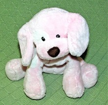 Baby Gund Spunky Pink White Spotted Puppy Dog Plush Stuffed Crib Toy 8" #058373 - $8.82
