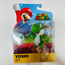 New Jakks Pacific 41541 World Of Nintendo 4&quot; Green Yoshi With Egg Action Figure - £37.90 GBP