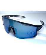 NEW HURLEY Polarized Black gray Blue Sports Wrap HSM1066 Sunglasses + Case - $45.99