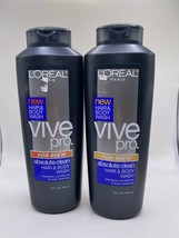 (2) L&#39;oreal Vive Pro For Men Absolute Cl EAN Hair Body Wash 13 Oz Each - £39.27 GBP