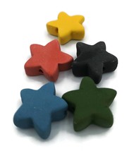 5Pcs Handmade Ceramic Star Shaped Beads Assorted 25mm Beads For Jewelry Making - £31.35 GBP