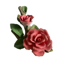 Pink Roses on vines with leaves porcelain figure - £14.78 GBP