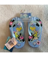 NWT Disney Fairies Girls Flip Flops 7/8 Blue Beach Summer Tinkerbell San... - €10,51 EUR