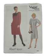 Vogue American Designer Pattern Albert Nipon Sz 12 Misses&#39; Dress &amp; Belt ... - $21.94 CAD