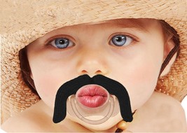 BabyStache Kissable Baby Pacifier Wrangler Black Child Infant Shower Gift - £7.11 GBP