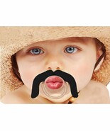 BabyStache Kissable Baby Pacifier Wrangler Black Moustache Shower Gift C... - $8.90